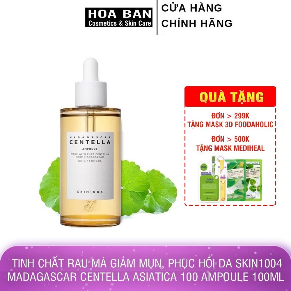 Tinh Chất Rau Má giảm Mụn, Phục Hồi Da Skin1004 Madagascar Centella Asiatica 100 Ampoule 100ml Serum - PRO01