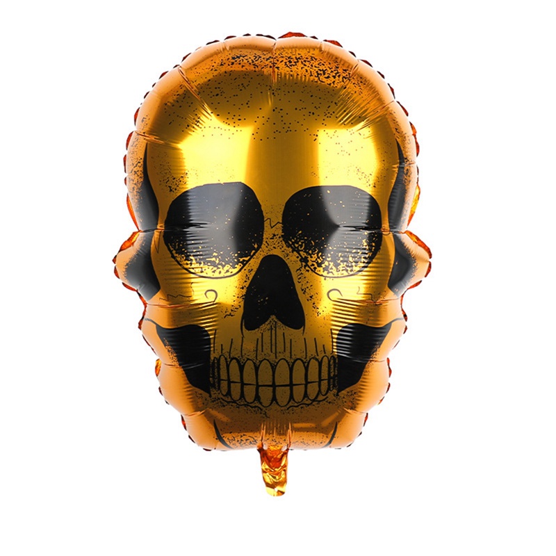 Bong Bóng Phim Nhôm Hình Đầu Lâu Phù Thủy Ác Quỷ Hoạt Hình Trang Trí Halloween