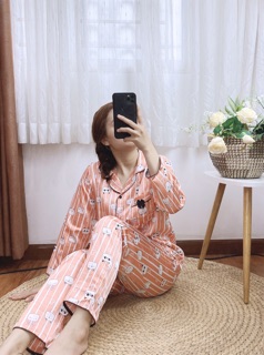 ( Freesize Satin ) Đồ Bộ Pijama Satin Nơ TDQD ( P1 )