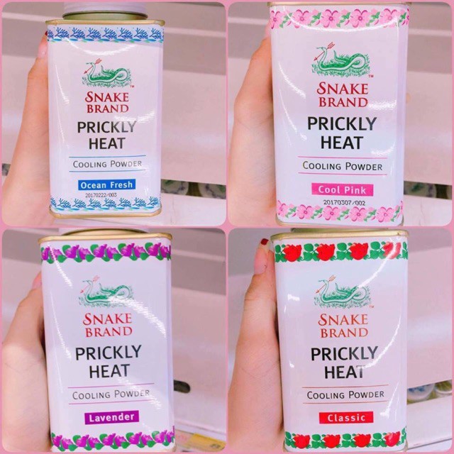 Phấn lạnh kiềm dầu Snake Brand Prickly Heat Thái Lan 140g