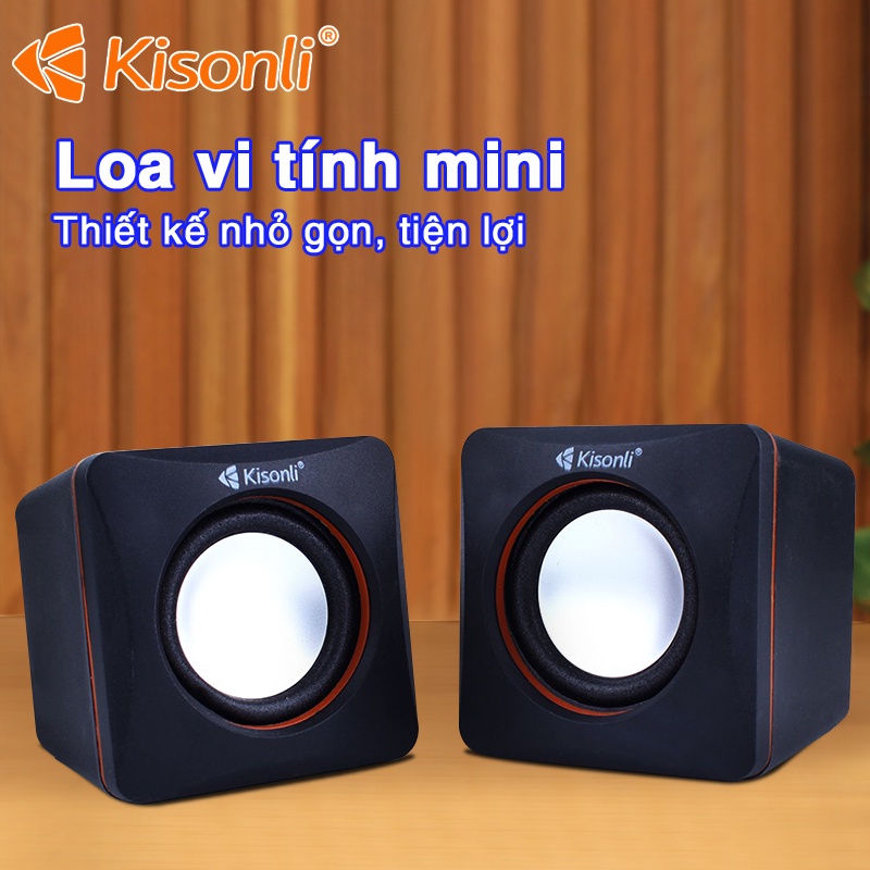 Loa mini Vi tính V400, loa xí ngầu, âm thanh trung thực, công suất 3,5W, thiết kế nhỏ gọn, tích hợp với laptop, pc, tivi