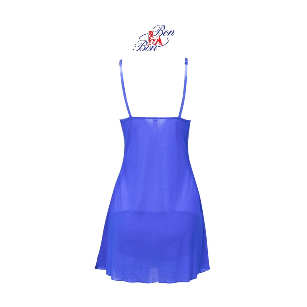Đầm ngủ thun lưới, cổ chữ V xẻ sâu Bon Bon - IL9193