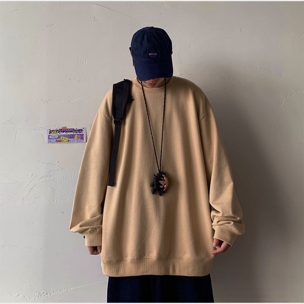 [ Mã 12FASHIONSALE1 giảm 10K đơn 50K ] Áo sweater, áo nỉ trơn 5 màu forrm rộng unisex phong cách Ulzzang | BigBuy360 - bigbuy360.vn