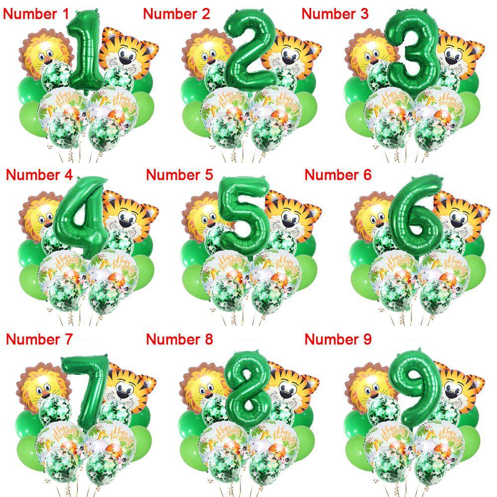 Bong Bóng Hình Số 1 Động Vật Trang Trí Tiệc Cho Bé