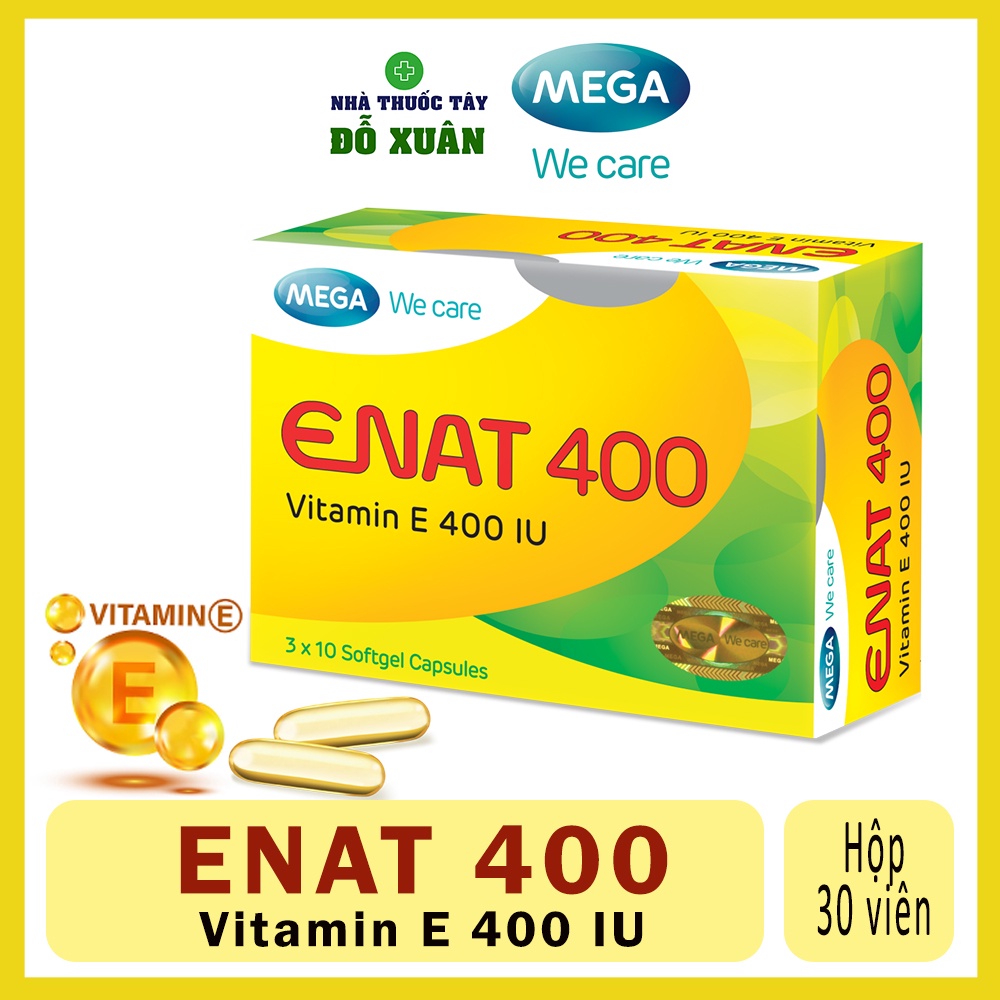 ENAT 400-Vitamin E 400 IU (Hàng chuẩn công ty Mega nhập khẩu Thái Lan)