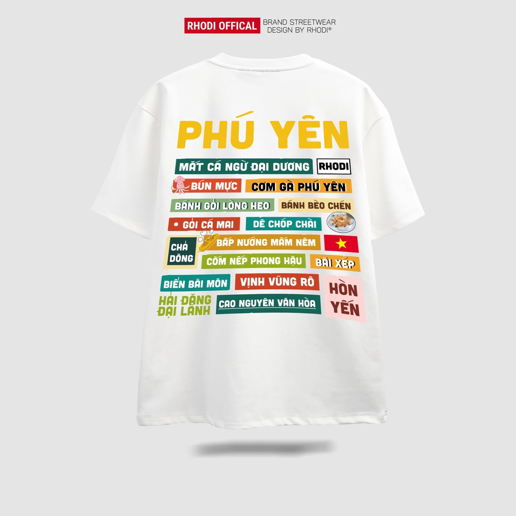 Áo thun local brand RHODI phông cổ tròn tay lỡ unisex nam nữ thế hệ genz Phú Yên