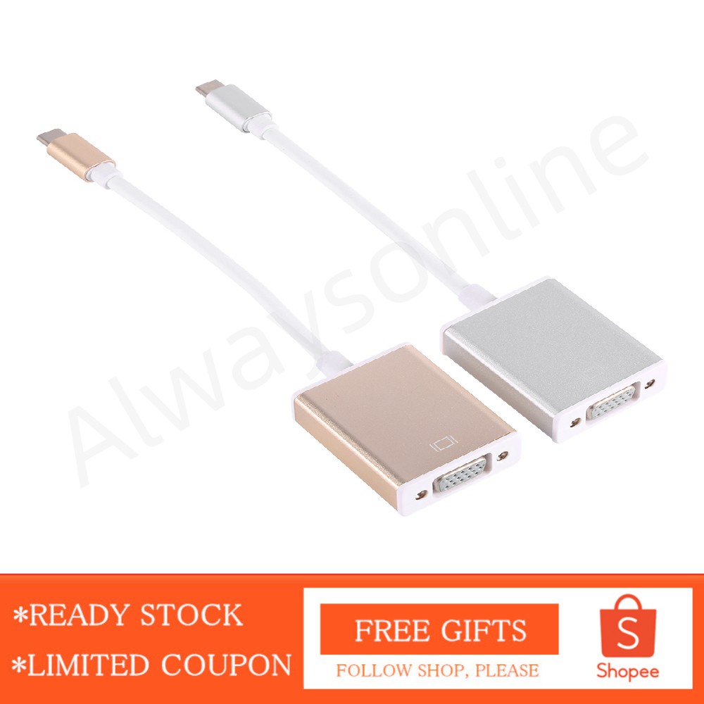 Bộ chuyển đổi tín hiệu từ USB 3.1 Type C sang cổng VGA cho Macbook