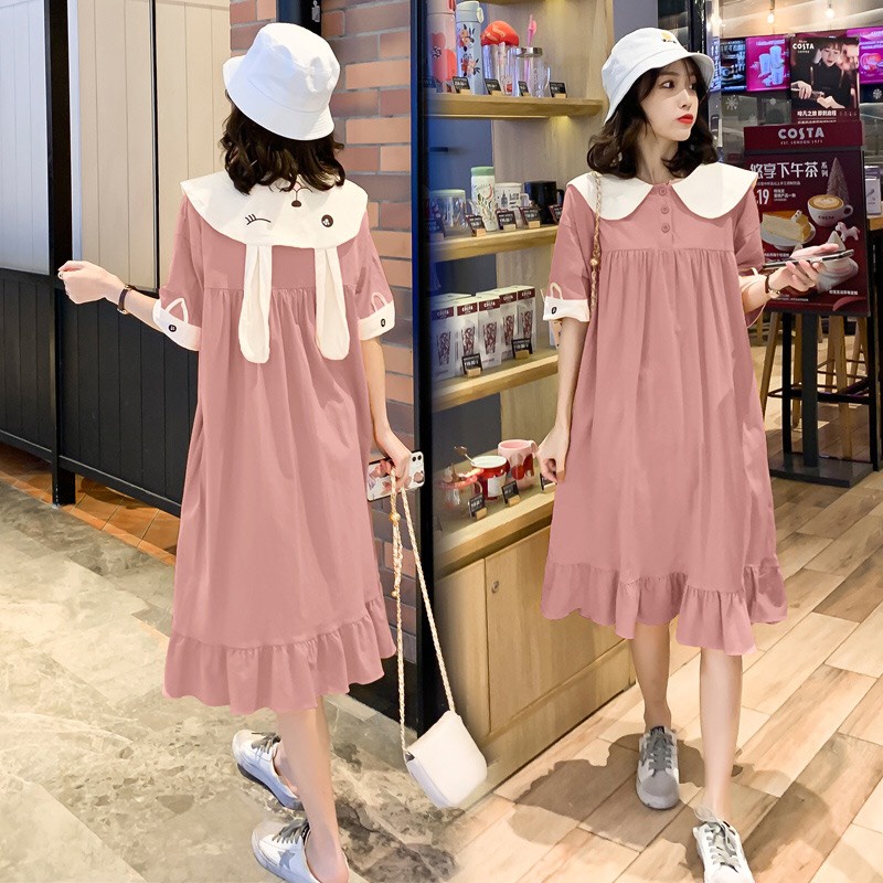 Váy cotton mặc nhà kute Váy bầu cotton cute 𝐕𝟏𝟑𝟒