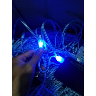 cáp sạc cổng micro usb cho android có đèn led dài 1 mét