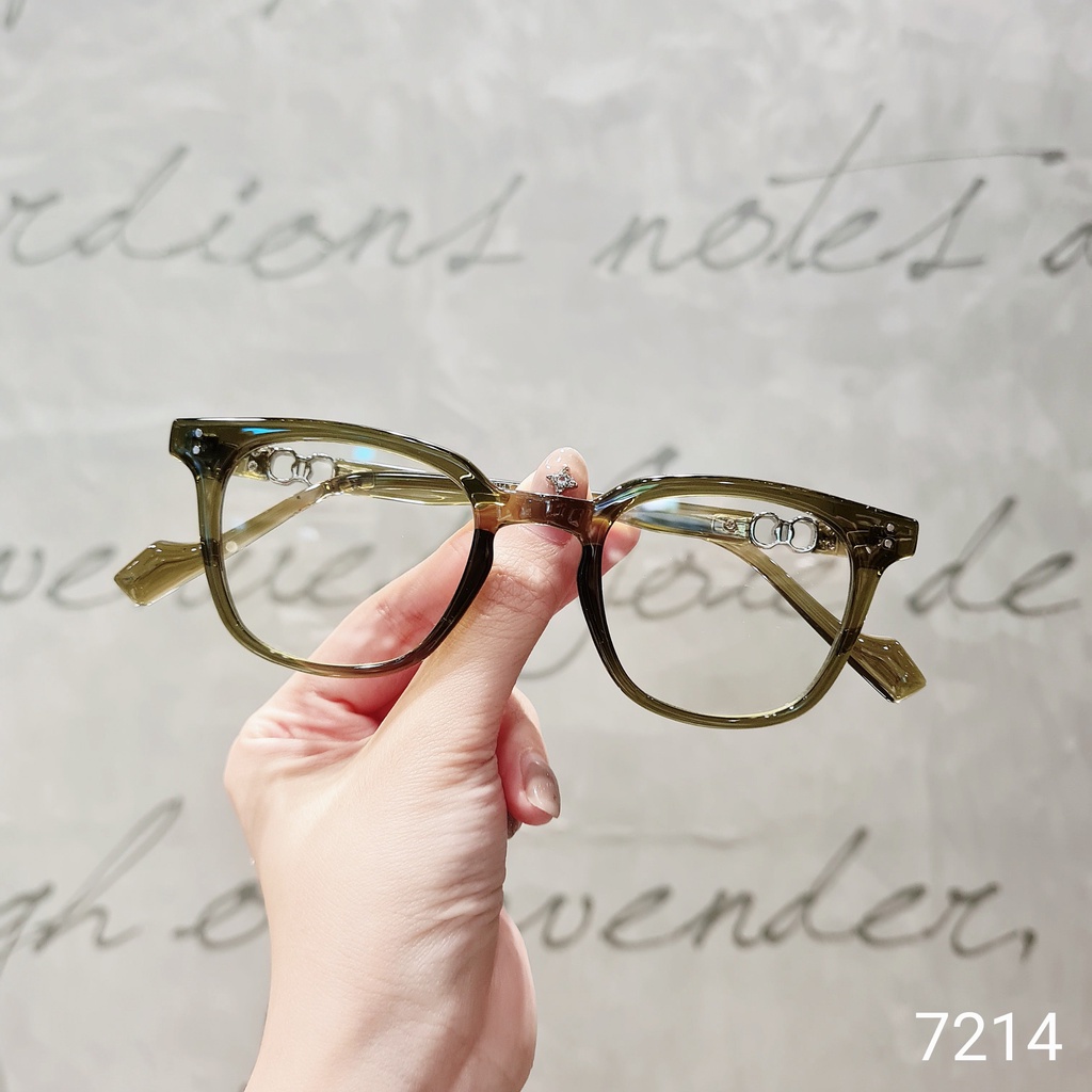 Kính gọng vuông nam nữ LILYEYEWEAR chất liệu nhựa dày dặn kiểu dáng thời trang Hàn Quốc 7214
