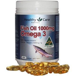 Dầu cá fish oil healthy care omega 3 của úc 1000mg 400 viên