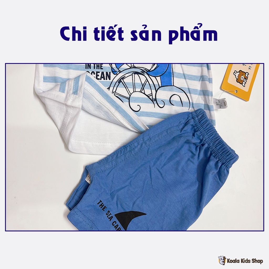 Quần áo cộc tay bé trai co giãn thoáng mát Đồ bộ áo phông trẻ em mùa hè từ 2-8 tuổi