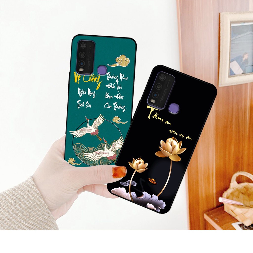 Ốp lưng Vivo Y30 - Vivo Y50 in hình phong cách chữ thư pháp cha mẹ, tài lộc