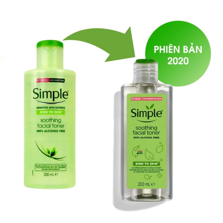 Nước hoa hồng Simple Moothing Facial Toner Simple cân bằng độ ẩm cho da 200ml - Olin House | BigBuy360 - bigbuy360.vn