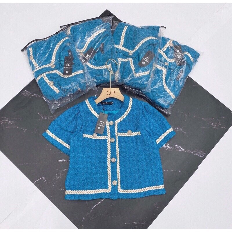 Áo dạ tweed ngắnFreeship3 màu-hàng 2 lớp dày dặn