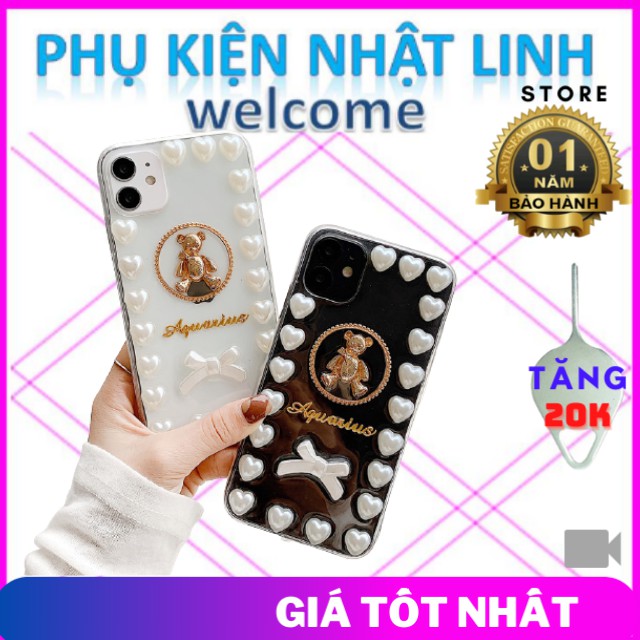 Ốp lưng iphone Đính Ngọc Trái Tim  Thích hợp iphone 11,12 pro max,12,12 pro,11 pro max,11 pro,7 plus,7,xs max,8g,