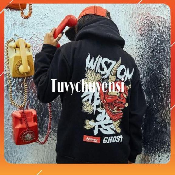 Áo hoodie nam ♥FREESHIP♥ áo nỉ in hình msicrow mặt quỷ dày ấm màu đen 4 size M L XL XXL