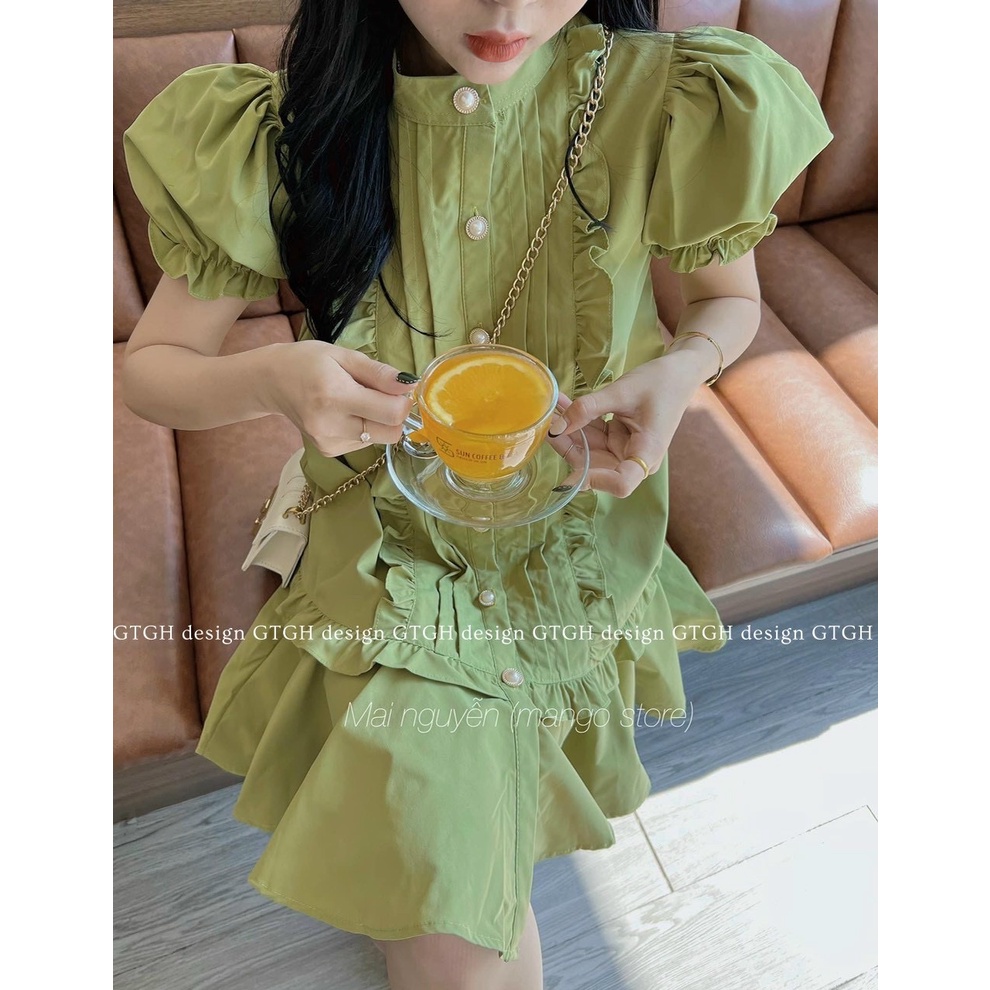 Váy thiết kế nữ, váy đi chơi, đi tiệc, đi học nữ tính, nhẹ nhàng mà sang trọng Minxu Shop mã VAY09