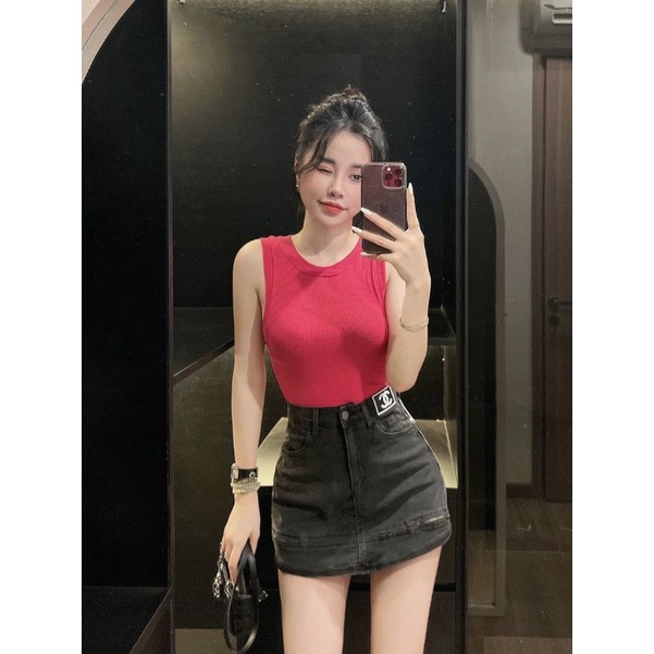 Áo ba lỗ tăm viền ôm body