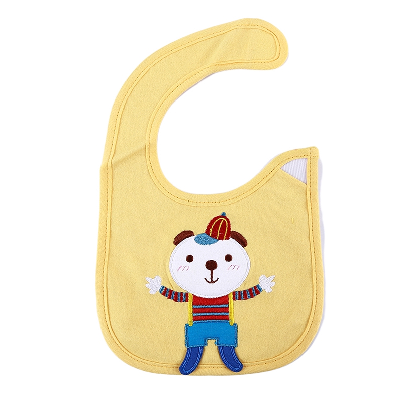 Yếm ăn cotton chống thấm nước họa tiết hoạt hình cho bé