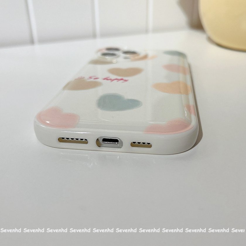 Ốp Điện Thoại Mềm Đệm Khí Hình Trái Tim Mắt To Nhiều Màu Cho iPhone 14 13 12 11 Pro Max X XR Xs Max 8 7 6 6s Plus SE 2020