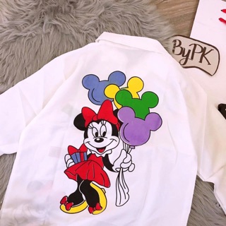 Áo sơ mi in hình Micky