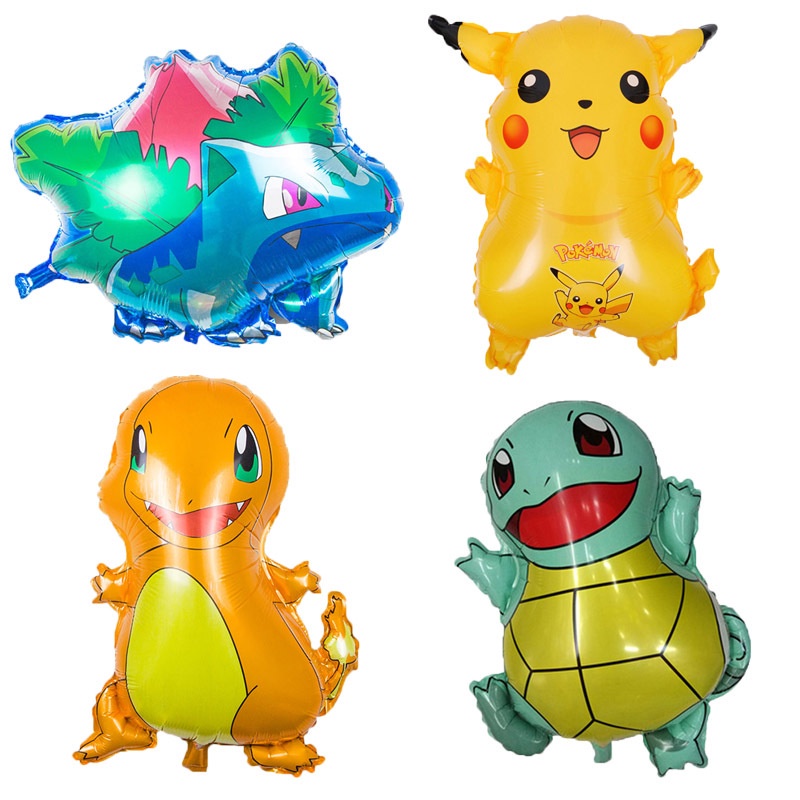 Set 5 Bong Bóng Lá Nhôm Họa Tiết Hoạt Hình Pokemon Trang Trí Tiệc Sinh Nhật Cho Bé