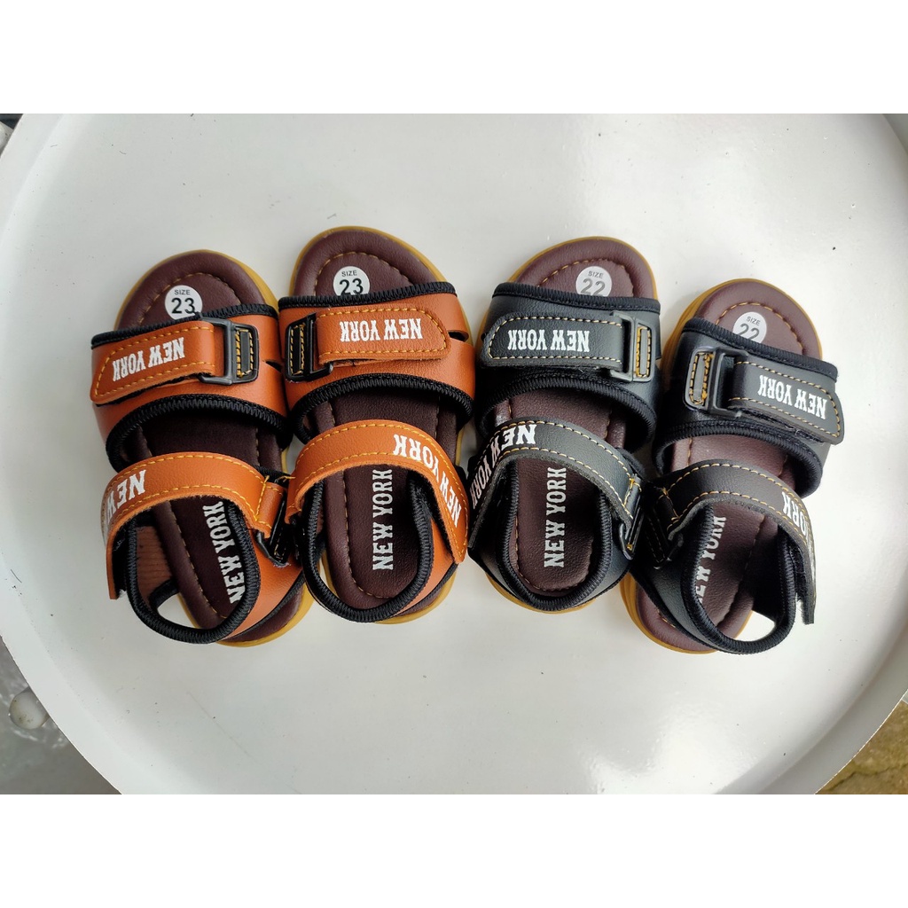Giày sandal da PU mềm mại thời trang cho bé trai (0-24 tháng tuổi)