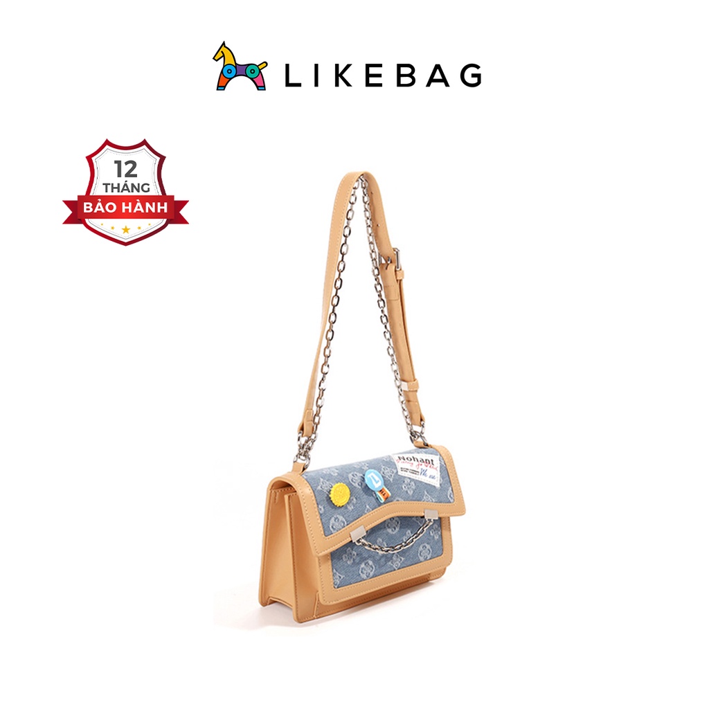 Túi đeo chéo nữ thời trang LIKEBAG gắn sticker dễ thương 223XK6248 - LIKEBAG
