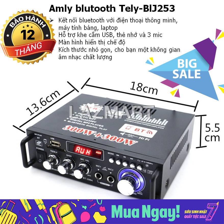 amply karaoke mini,amply mini bluetooth,âm ly kentiger,BT-298A,Chống hú,Bảo hành 12 tháng