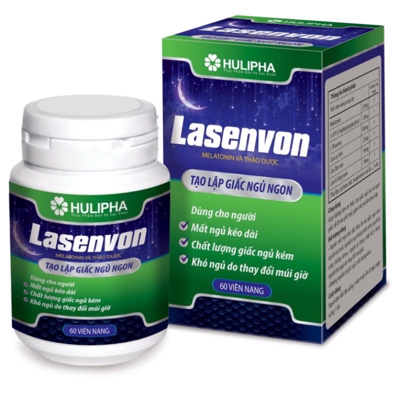 Viên uống cải thiện giấc ngủ Lasenvon - Hộp 60 viên