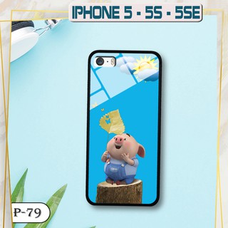 Ốp lưng kính 3d iphone 5/ 5s- hình cute