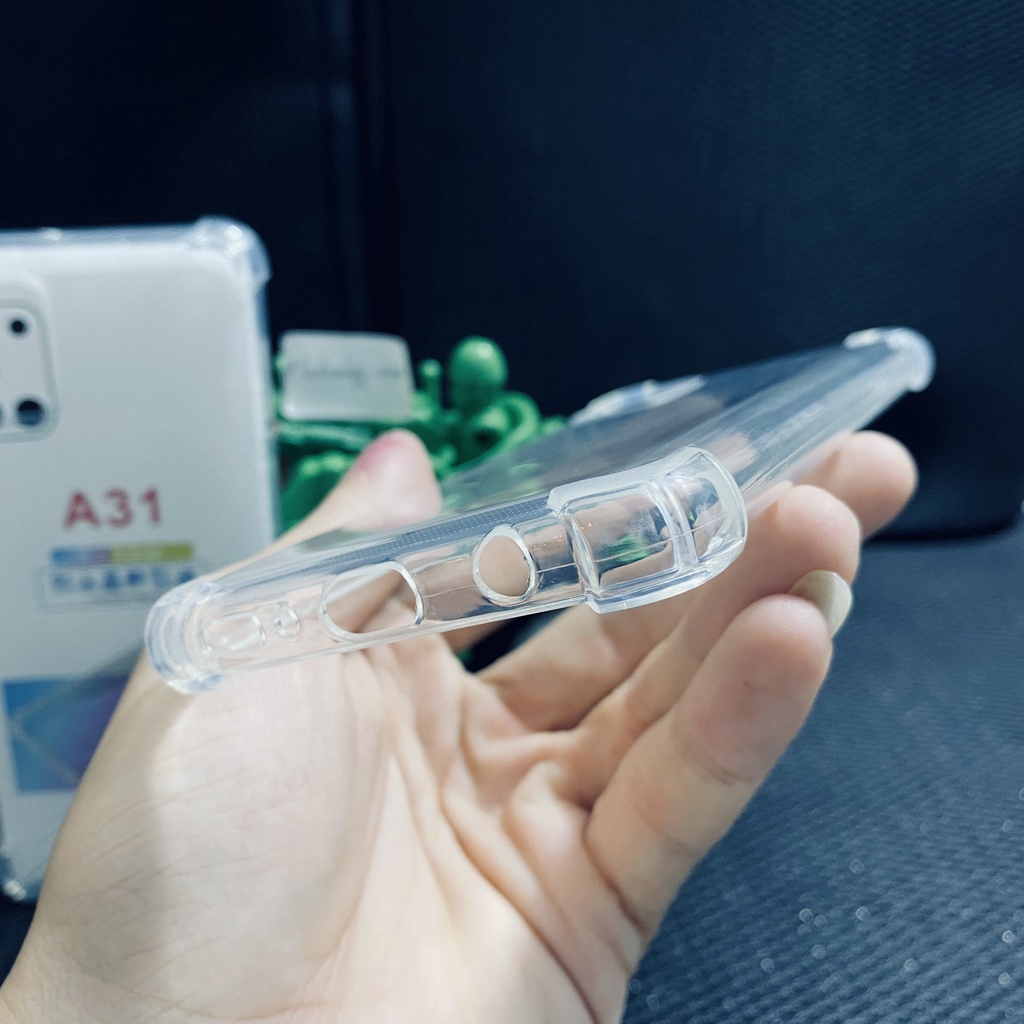 Ốp lưng chống sốc Samsung A31 dẻo trong suốt cao cấp bo 4 góc chống va đập