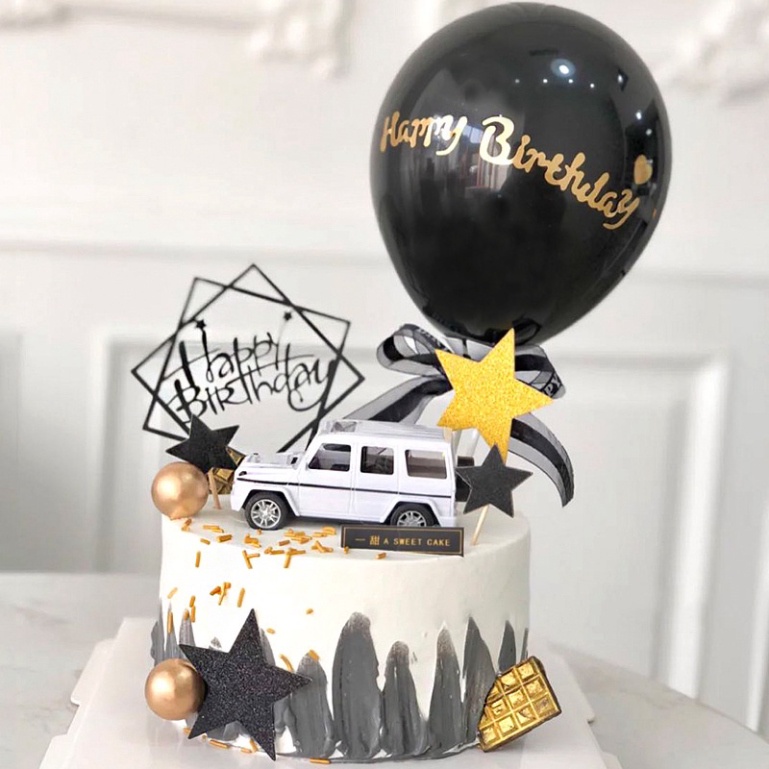 sinh nhật bánh kem trang trí  [FREESHIP] Que cắm bóng bay love và happy birthday