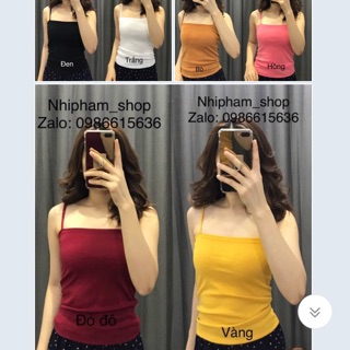 áo 2 dây nữ về đủ màu , chất vải thun cotton , từ 38-53 ký vừa