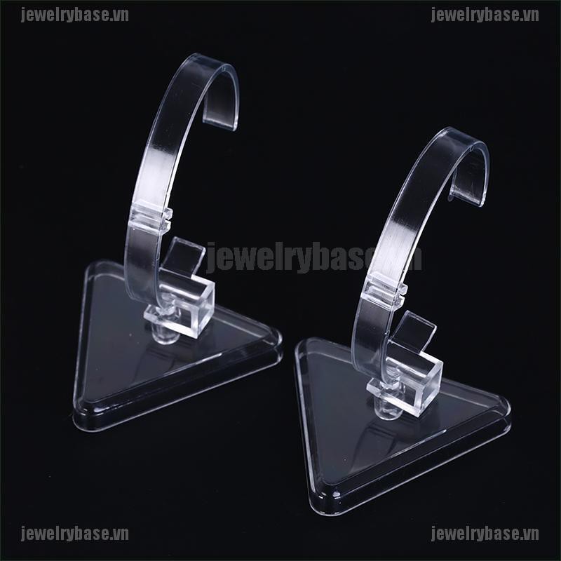 [Base] 1pc clear plastic wrist watch display rack holder sale show case stand tools [VN]