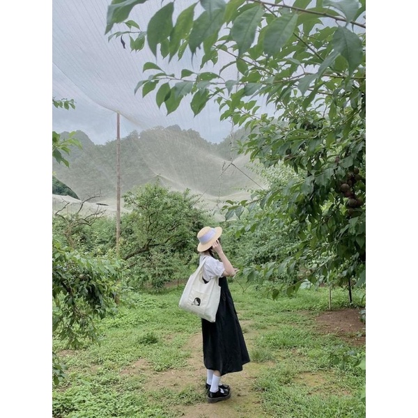 Váy Yếm Bánh Bèo Chất Đũi 3 Màu Đen Nâu Kem Ulzzang Hàn Quốc