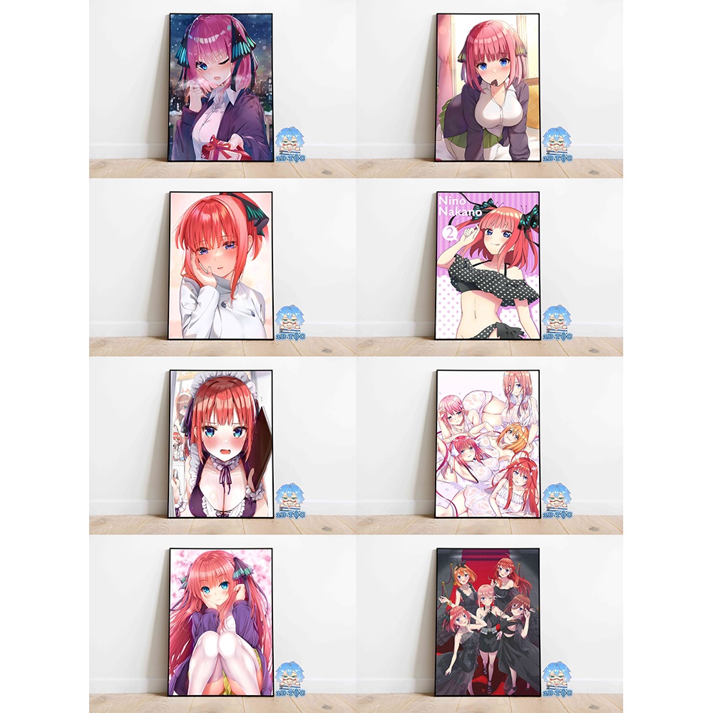 ẢNH POSTER A3 CHẤT LƯỢNG CHUẨN NAKANO NINO (12) ANIME NHÀ CÓ 5 NÀNG DÂU – TRANH DÁN TƯỜNG 2D TỘC SHOP