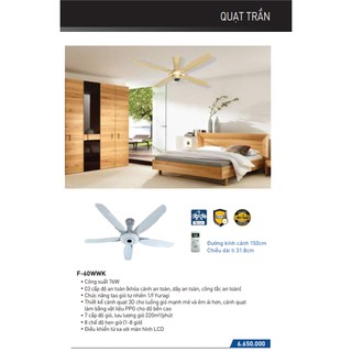 Quạt trần Panasonic F-60WWK 5 cánh