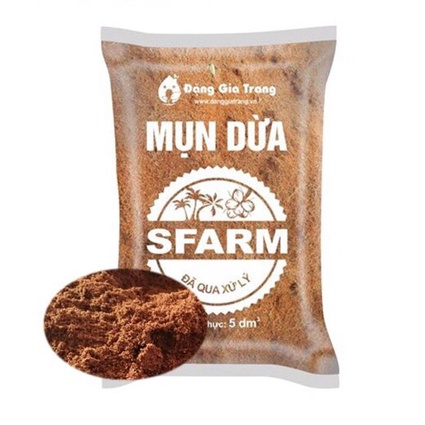 Giá Thể Mụn Dừa SFARM Đã Qua Xử Lí Mầm Bệnh Túi 5dm3