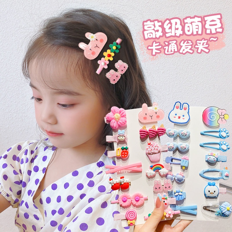Bộ 14 kẹp tóc kiểu hoạt hình xinh xắn đáng yêu cho bé 2022