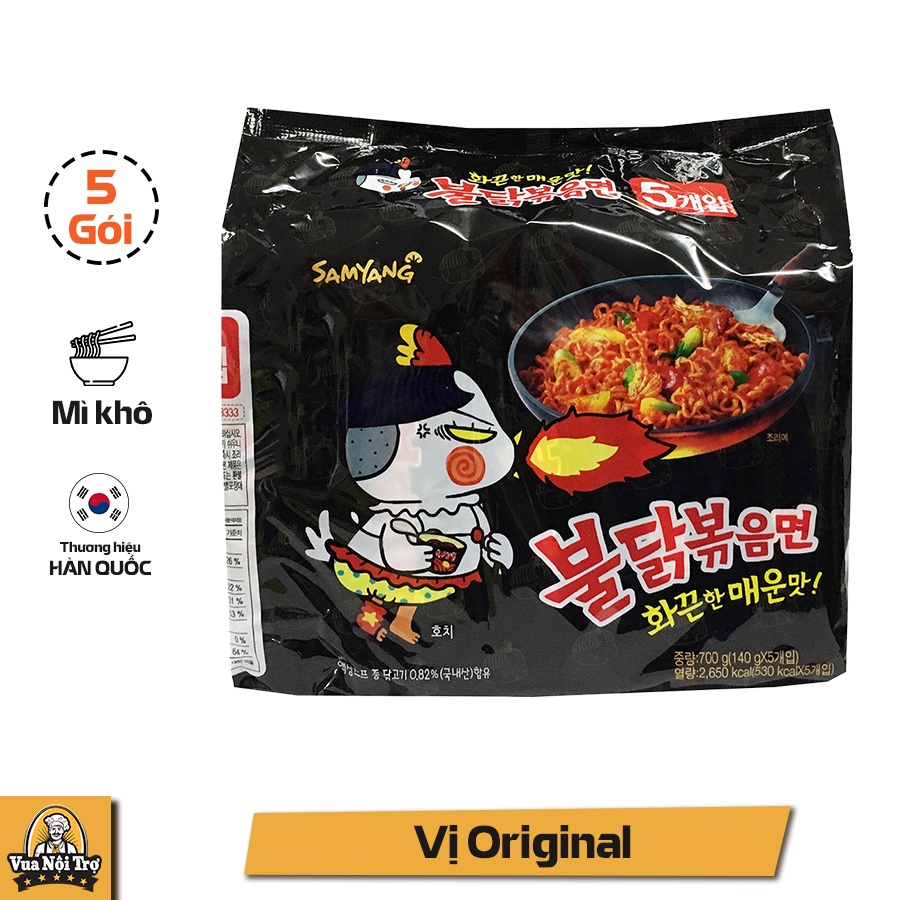 Lốc 5 Gói Mì Khô Gà Cay Samyang Vị Truyền Thống