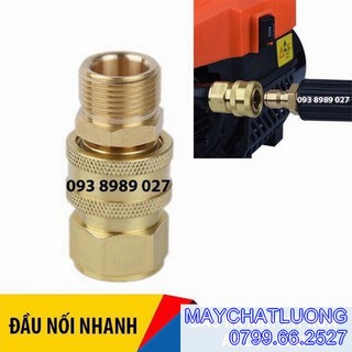 BỘ NỐI NHANH HỢP KIM NHÔM  22MM - ĐẦU RA -CHO MÁY RỬA XE MẠ ĐỒNG