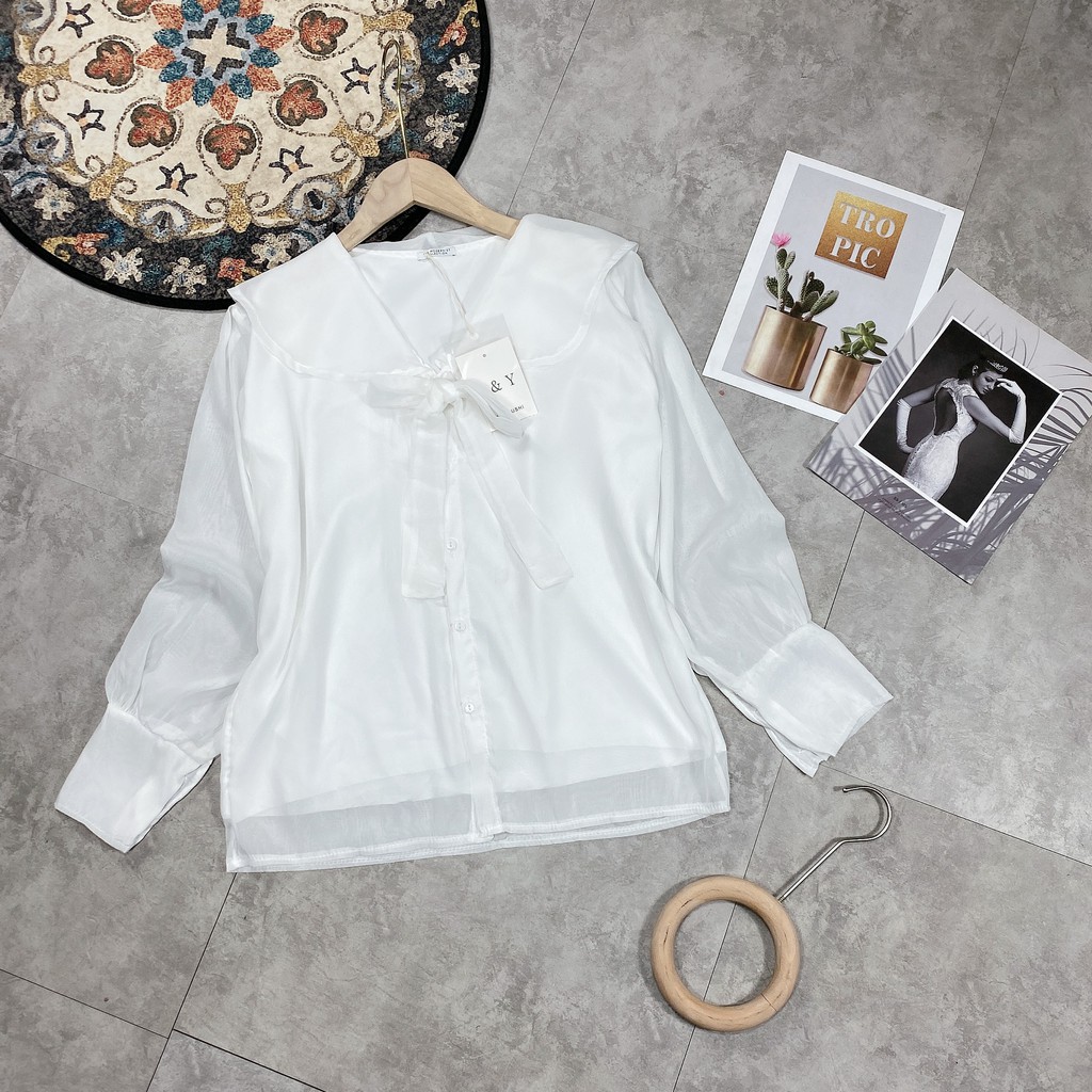 Áo Sơ Mi Lụa Nơ Cổ Sen Cao Cấp | BigBuy360 - bigbuy360.vn