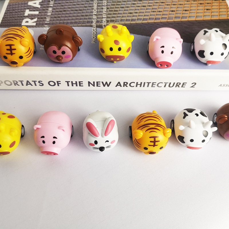 Hoạt Hình Mô Hình Xe Hơi Đồ Chơi Hình Động Vật Xinh Xắn Cho Bé