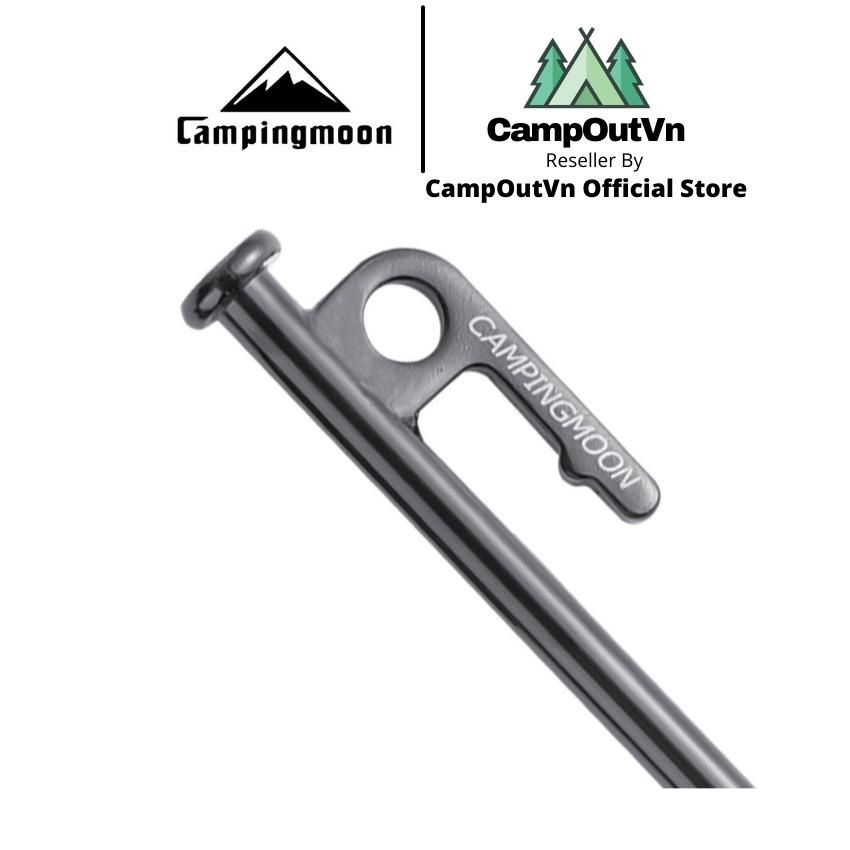 Set 8 cọc ghim lều 20cm thép không gỉ Carbon 45 Campingmoon T20-8 Campoutvn A430