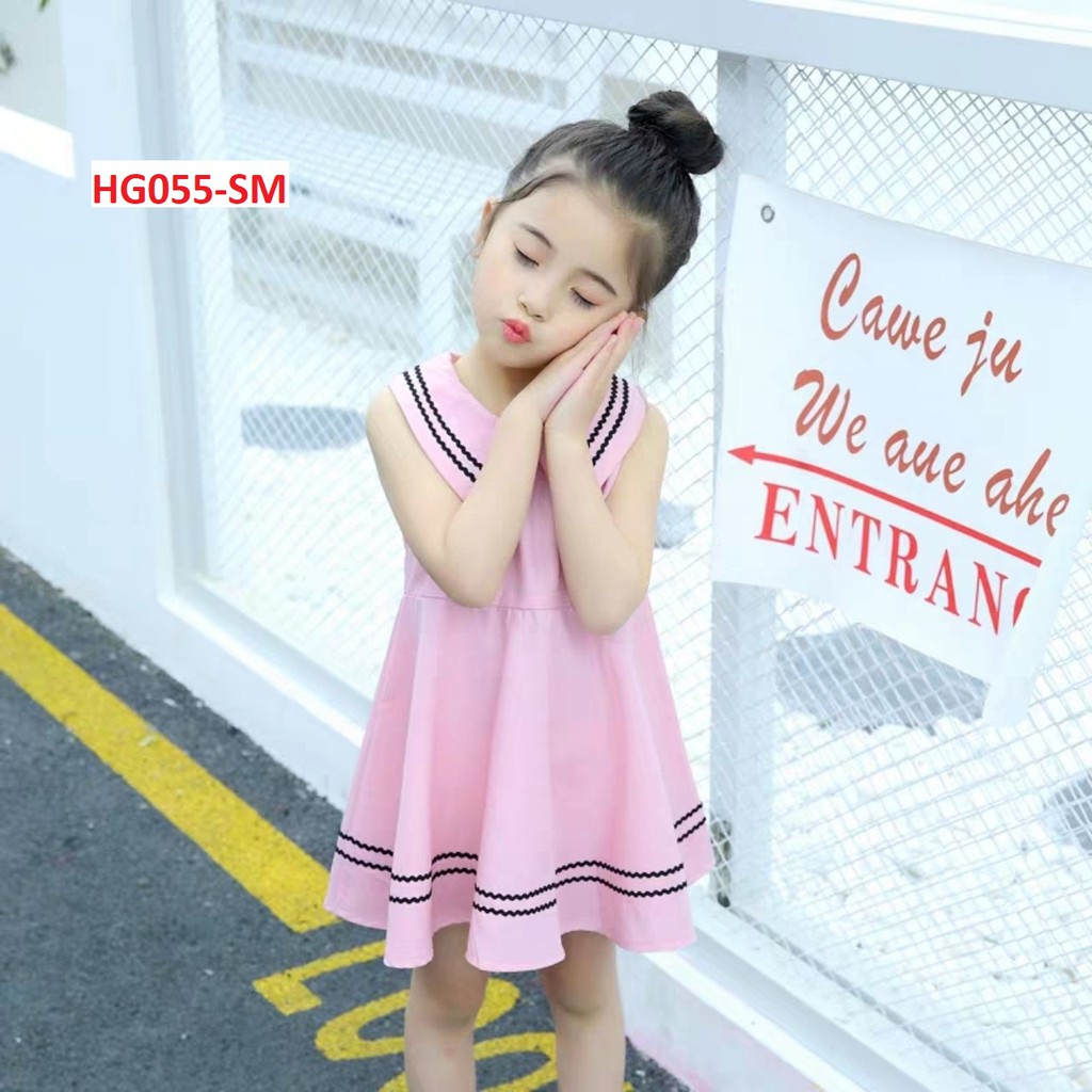 0 - Váy đầm bé gái cổ hải quân điệu đà - HG055