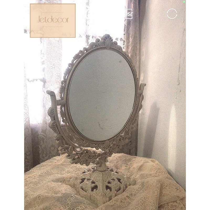 Gương để bàn decor kiểu dáng vintage