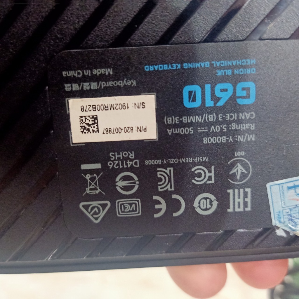 Bàn phím cơ Logitech G610 Orion Blue hàng đã qua sử dụng vẫn dùng tốt thanh lý