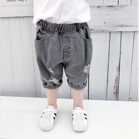 Quần Ngố Cho Bé Trai Bé Gái Hàn Quốc, Quần Short Jean Trẻ Em  Từ 0 Đến 6 Tuổi Kamili Shop Size 8-25kg QS4